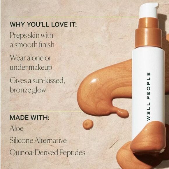 🌻 W3LL PEOPLE BIO BRONZING priming serum New FullSz - Picture 5 of 7
